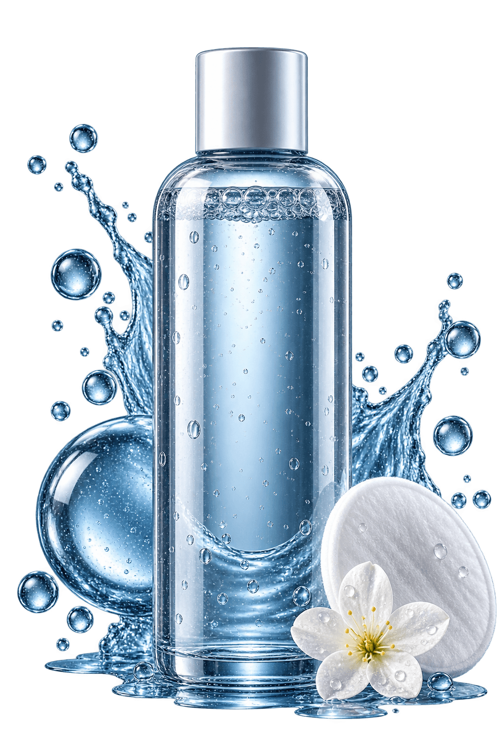 Agua micelar con disco desmaquillante